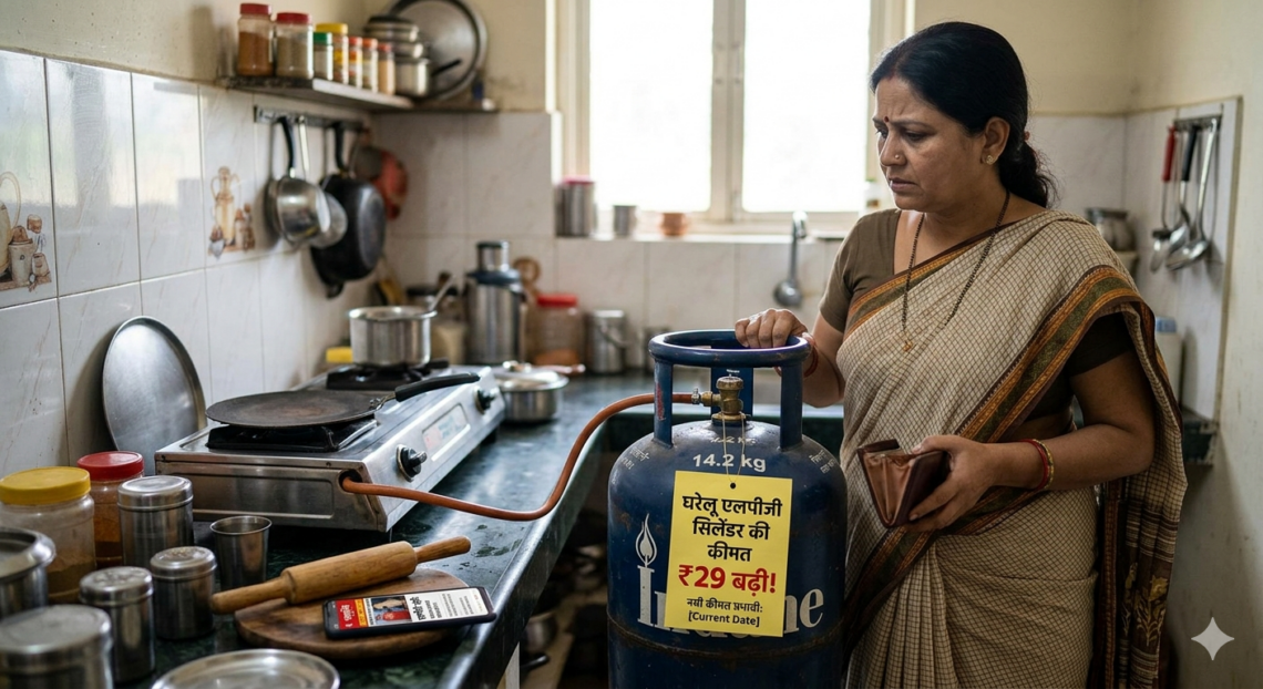 घरेलू रसोई गैस फिर महंगी, एलपीजी सिलेंडर के दाम ₹29 बढ़े