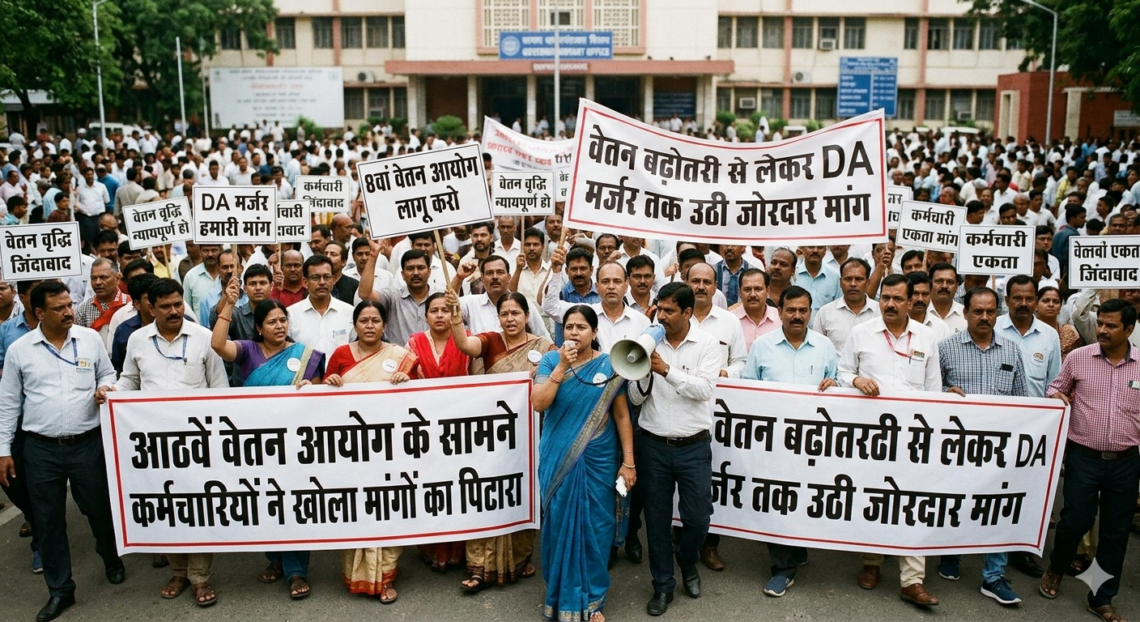 आठवें वेतन आयोग के सामने कर्मचारियों ने खोला मांगों का पिटारा, वेतन बढ़ोतरी से लेकर DA मर्जर तक उठी जोरदार मांग