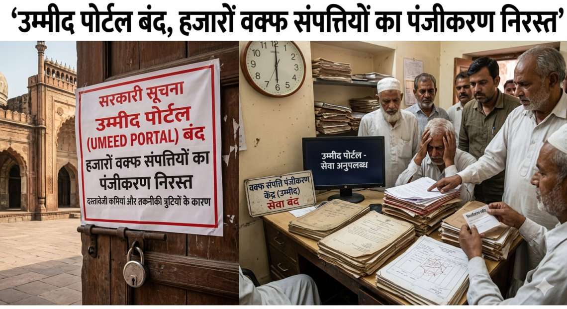 उम्मीद पोर्टल बंद, हजारों वक्फ संपत्तियों का पंजीकरण निरस्त