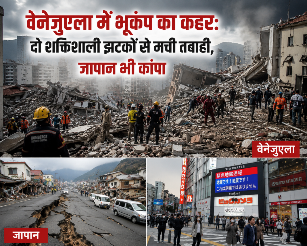 वेनेजुएला में भूकंप का कहर: दो शक्तिशाली झटकों से मची तबाही, जापान भी कांपा