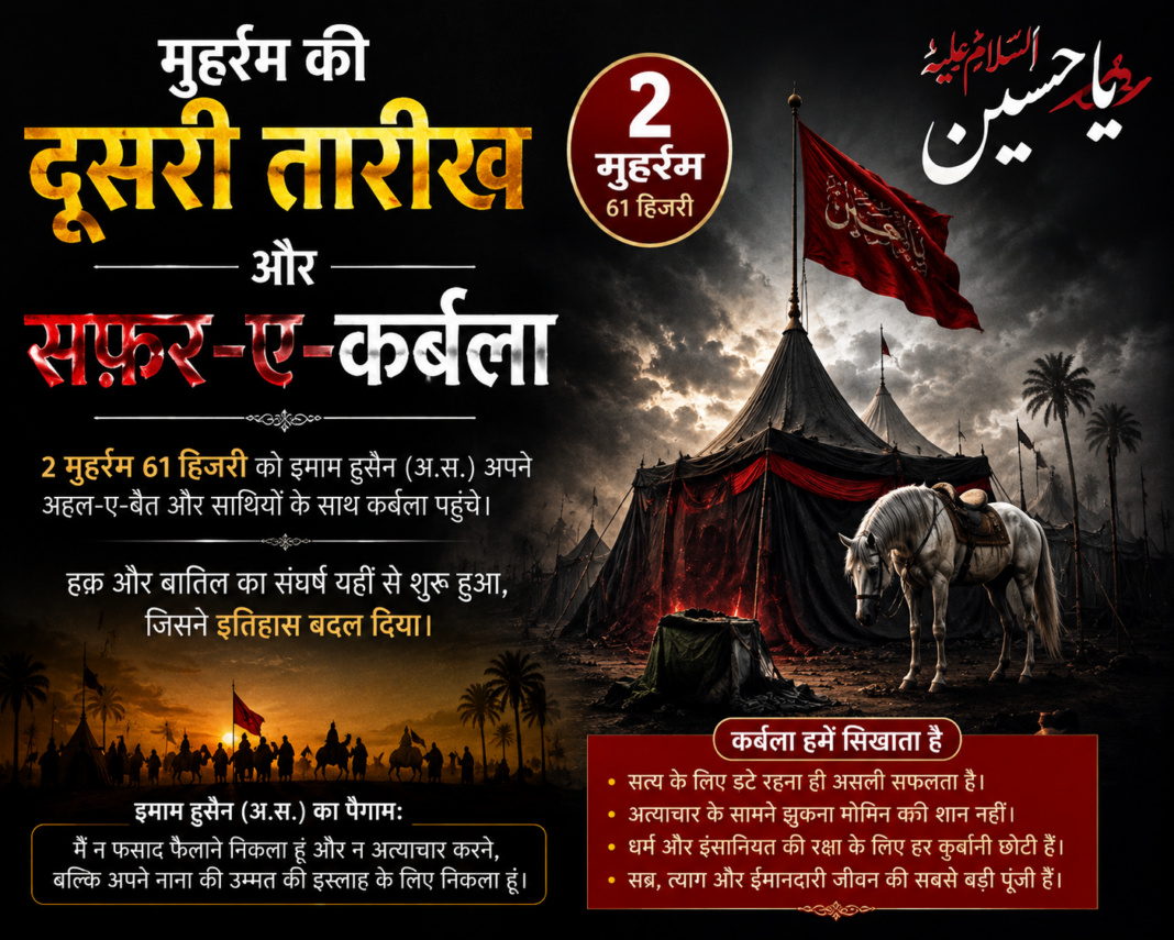 मुहर्रम की दूसरी तारीख और सफ़र-ए-कर्बला