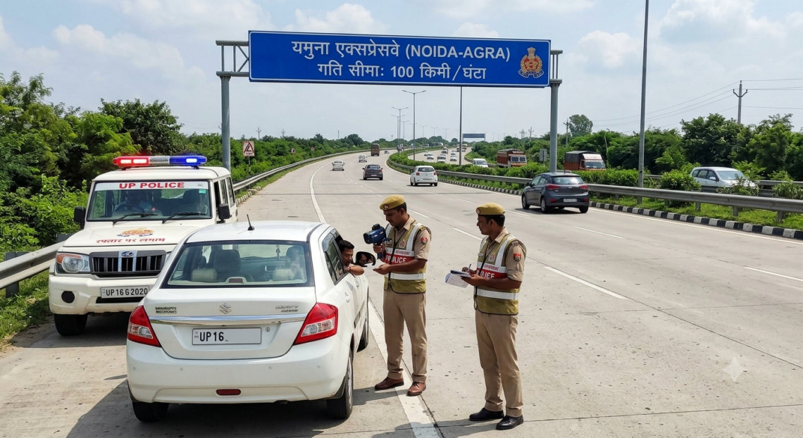 यमुना एक्सप्रेसवे पर बेलगाम रफ्तार, तीन महीने में 41 हजार से अधिक कारों के चालान
