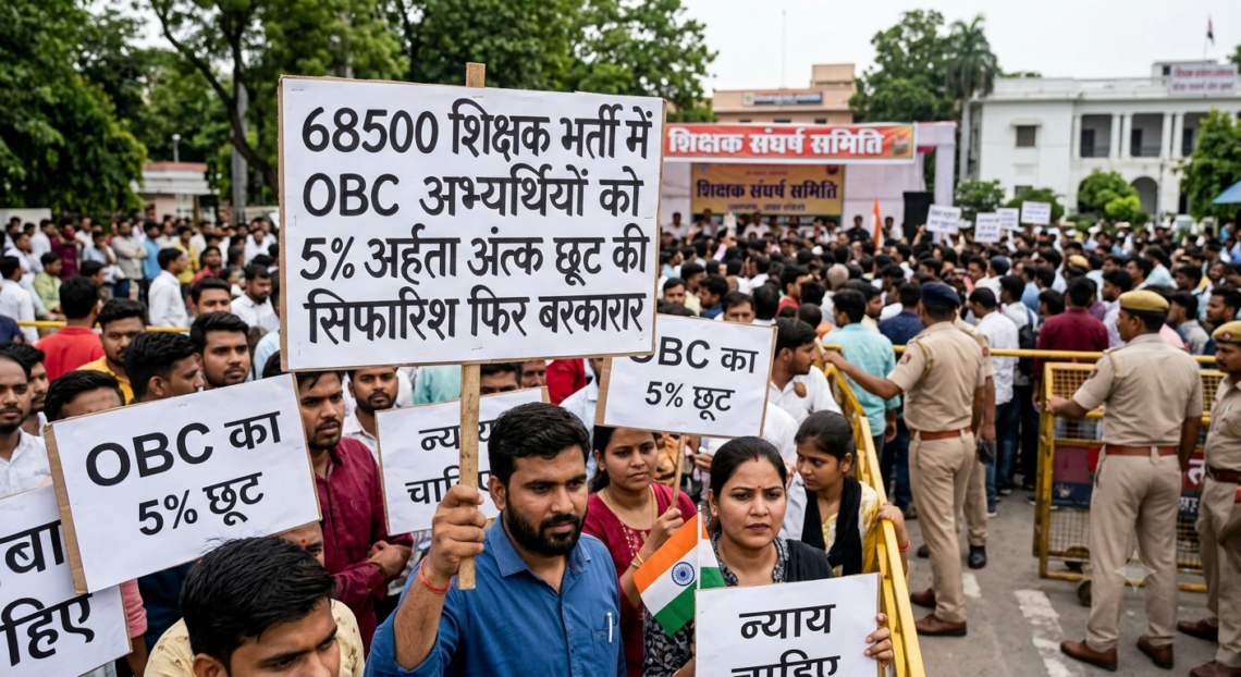 68500 शिक्षक भर्ती में OBC अभ्यर्थियों को 5% अर्हता अंक छूट की सिफारिश फिर बरकरार