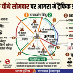 सावन के चौथे सोमवार पर आगरा में ट्रैफिक डायवर्जन, 23 अगस्त शाम 4 बजे से लागू रहेगी व्यवस्था