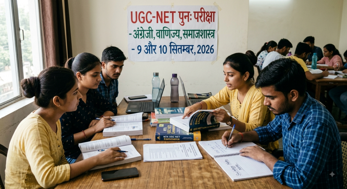 UGC-NET में अंग्रेजी, वाणिज्य और समाजशास्त्र की परीक्षा दोबारा होगी, 9 और 10 सितंबर को होगा एग्जाम