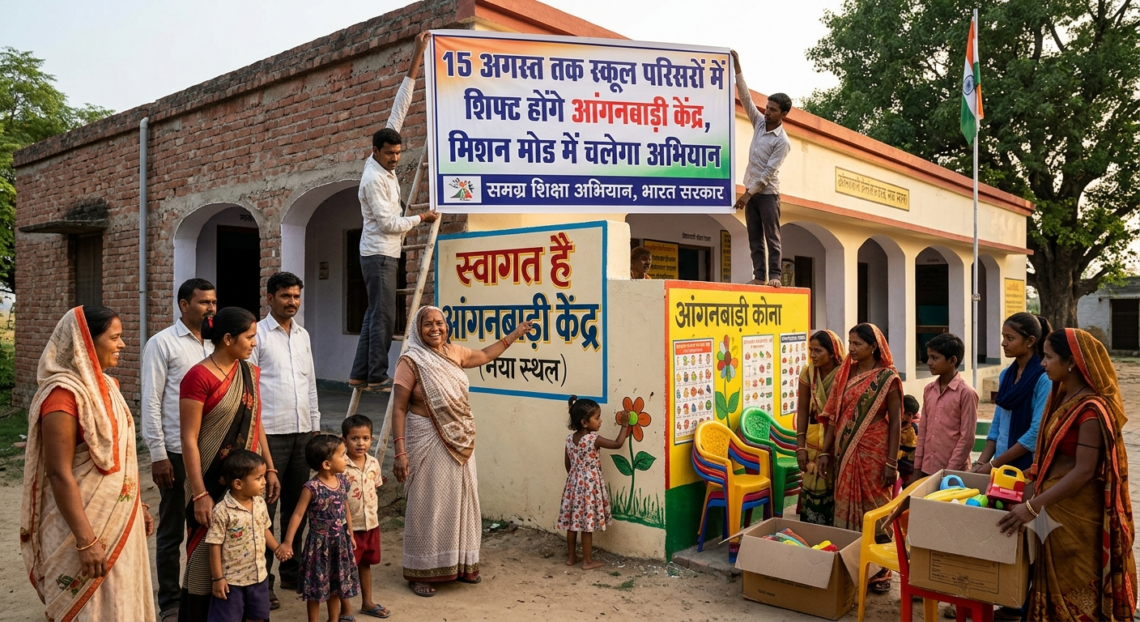 15 अगस्त तक स्कूल परिसरों में शिफ्ट होंगे आंगनबाड़ी केंद्र, मिशन मोड में चलेगा अभियान
