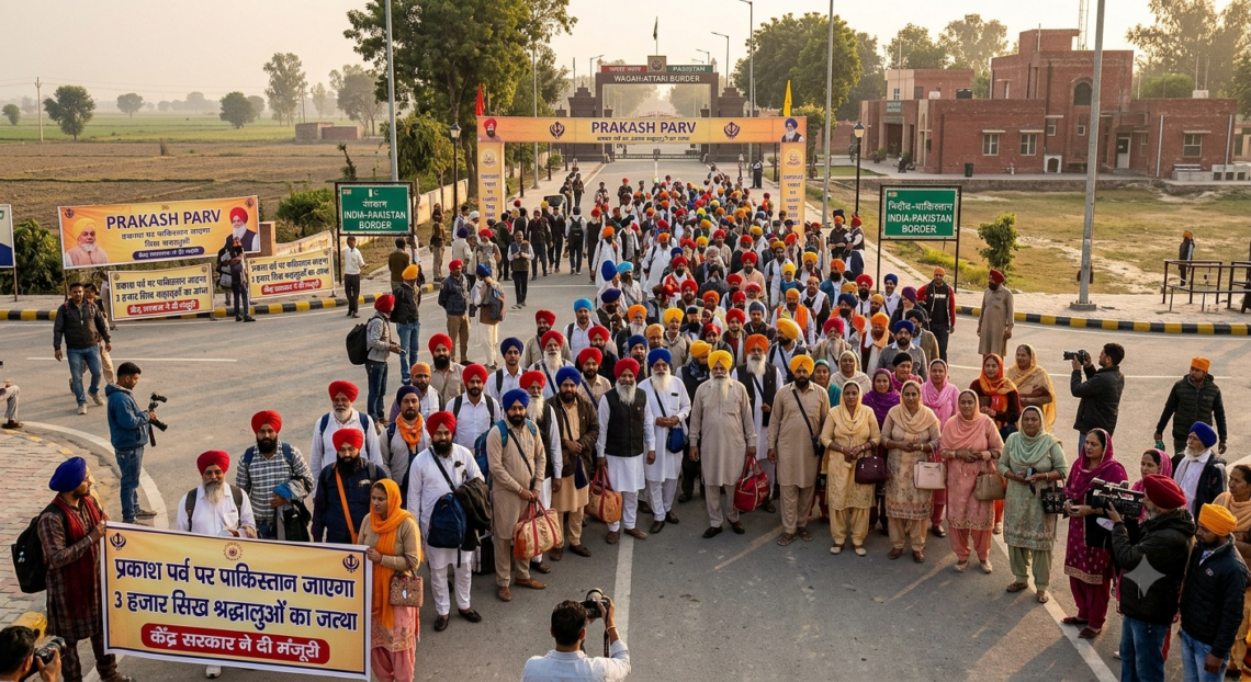 प्रकाश पर्व पर पाकिस्तान जाएगा 3 हजार सिख श्रद्धालुओं का जत्था, केंद्र सरकार ने दी मंजूरी