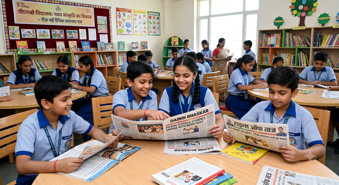 पीएमश्री विद्यालयों में बच्चे रोज़ पढ़ेंगे दो दैनिक समाचार पत्र, पठन संस्कृति को मिलेगा बढ़ावा