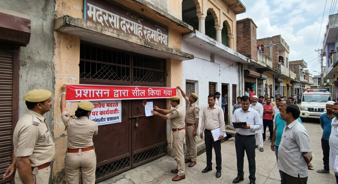 उत्तराखंड में अवैध मदरसों पर बड़ी कार्रवाई: मंगलौर में दो मदरसे सील, दो को दस्तावेज़ जमा करने का अल्टीमेटम