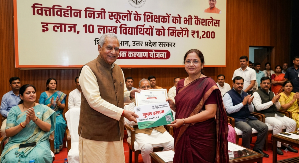अब वित्तविहीन निजी स्कूलों के शिक्षकों को भी कैशलेस इलाज, 10 लाख विद्यार्थियों को मिलेंगे ₹1,200