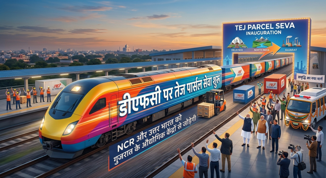 डीएफसी पर तेज पार्सल सेवा शुरू, NCR और उत्तर भारत को गुजरात के औद्योगिक केंद्रों से जोड़ेगी