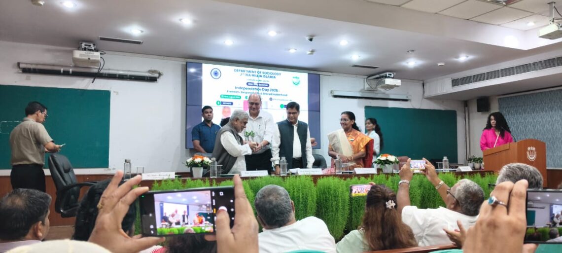 Vice-Chairperson, NCM, GoI, highlights the ‘transformative role of education in nation-building’ at the Independence Day function hosted by Department of Sociology, JMI