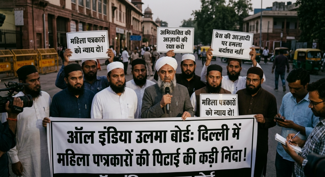 दिल्ली में महिला पत्रकारों की पिटाई की ऑल इंडिया उलमा बोर्ड ने की निंदा