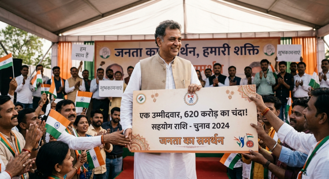 एक उम्मीदवार, 620 करोड़ का चंदा!
