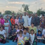 " Wanchoo Distributes Sports Kits Among Jagti Children, Raises Concern Over Neglected Parks and Lack of Proper Playing Spaces"