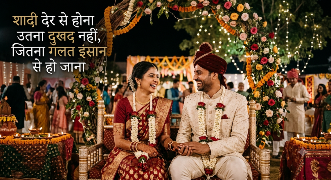 शादी देर से होना उतना दुखद नहीं, जितना गलत इंसान से हो जाना