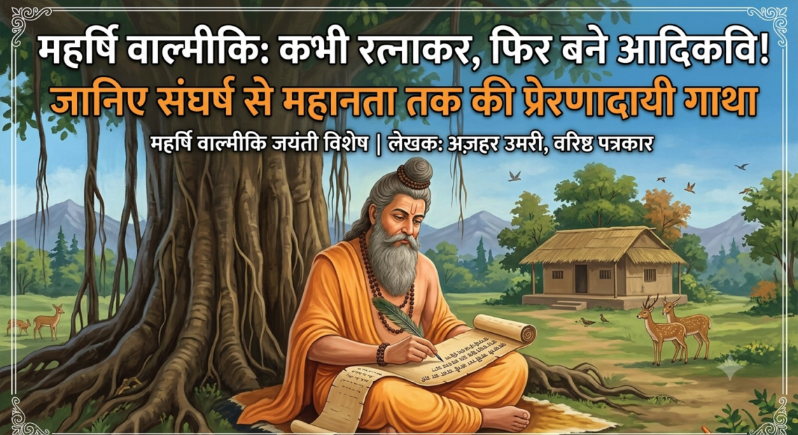 महर्षि वाल्मीकि: कभी रत्नाकर, फिर बने आदिकवि! जानिए संघर्ष से महानता तक की प्रेरणादायी गाथा