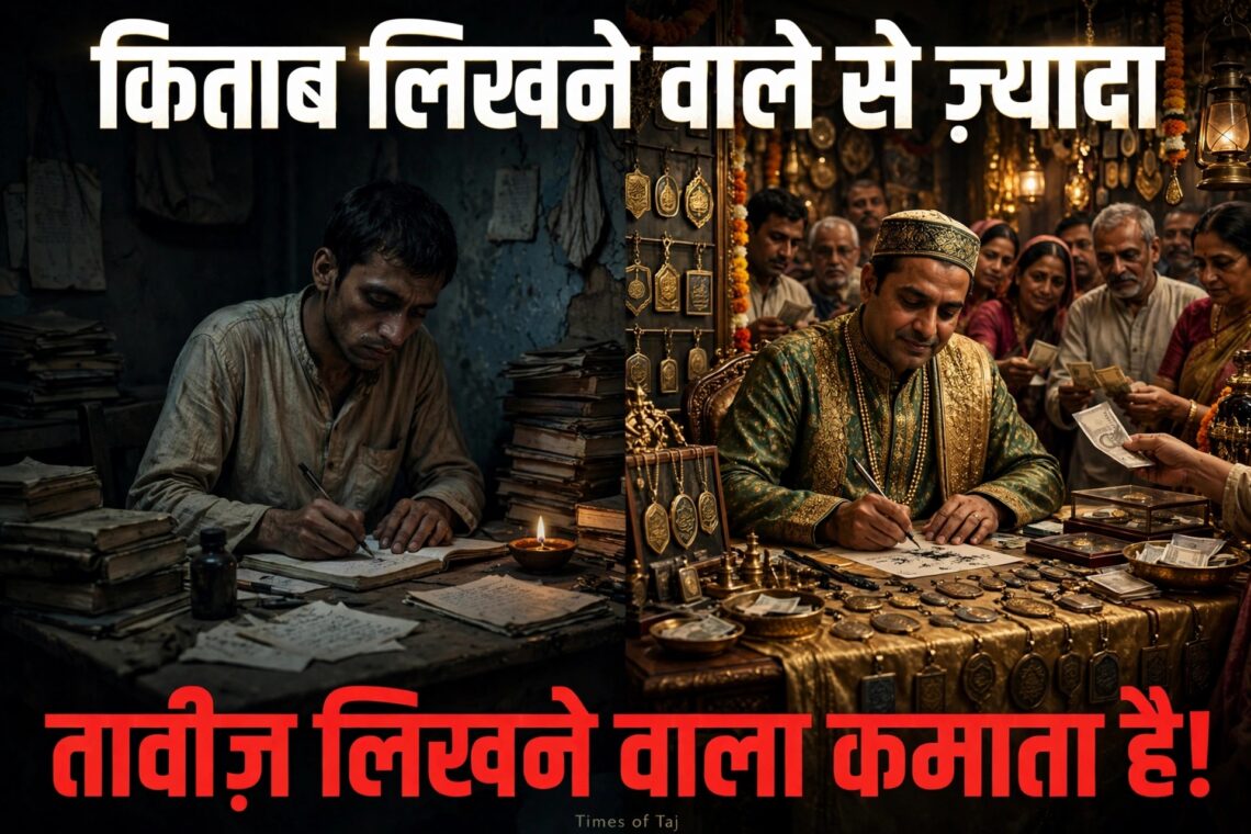 किताब लिखने वाले से ज़्यादा तावीज़ लिखने वाला कमाता है!